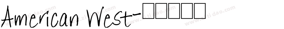 American West字体转换